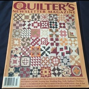 Quilter's Newsletter Magazine March 1995 Issue 270 Quilting Sewing Patterns.
